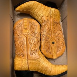 Original crocodile leather cowboy boots